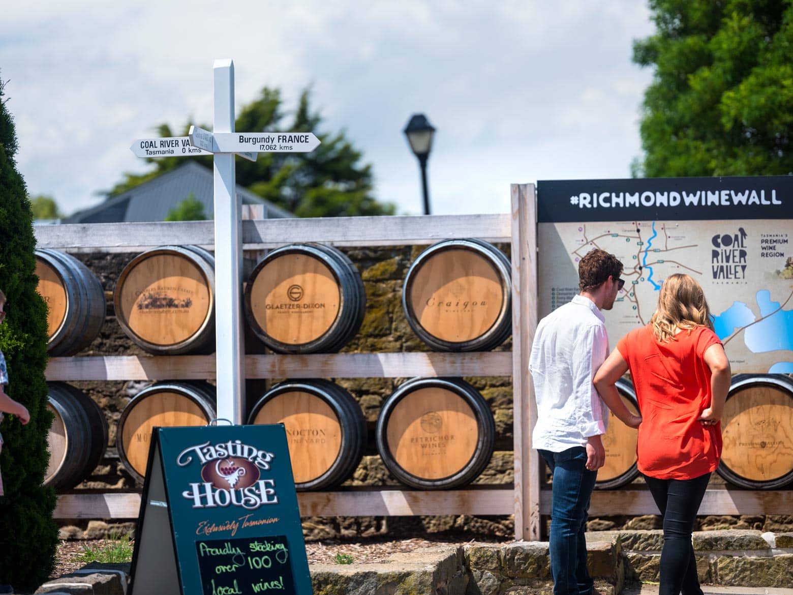 See the Richmond Wine Wall on your Lap of Tasmania road trip